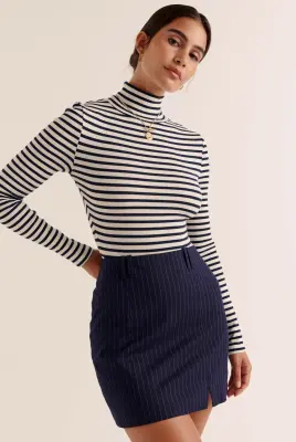 Mini jupe Monica rayures marine