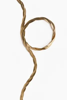 Collier waterproof avec chaînes torsadées - Doré