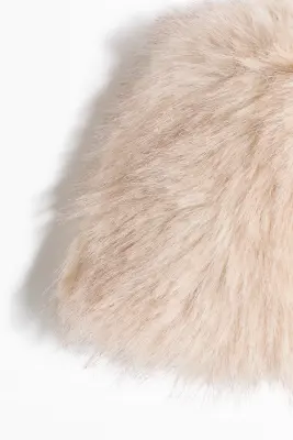 Chapeau duveteux - Beige clair