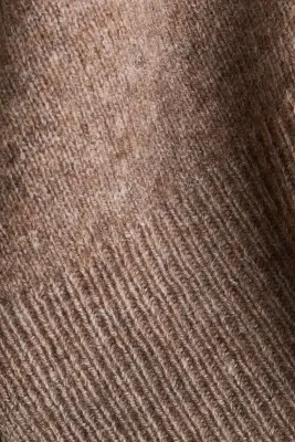 Cape en maille fine de cachemire mélangé - Beige ancien foncé