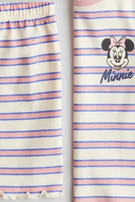 Pyjama en jersey de coton - Blanc/Minnie