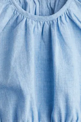 Top en mousseline de coton - Bleu clair