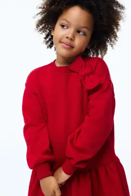 Robe en molleton - Rouge