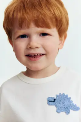 T-shirt avec motifs - Blanc/dinosaures