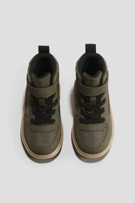Sneakers montantes imperméables - Vert kaki foncé