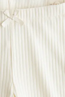 Legging en coton côtelé - Blanc