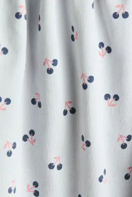 Combinaison en coton - Bleu clair/cerises