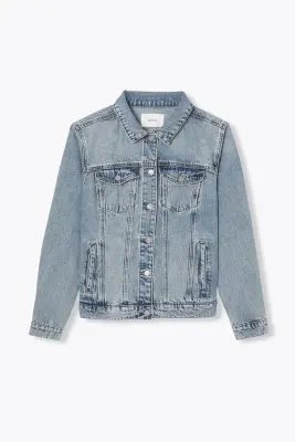 Veste en jean délavé Femme