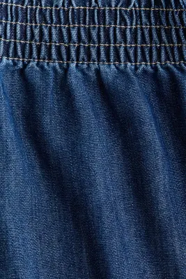 Pantalon large en denim - Bleu denim foncé