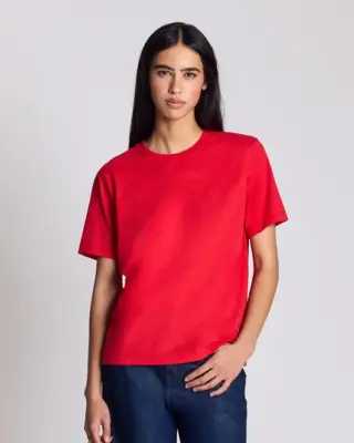 Tee-shirt Bree brodé rouge vif