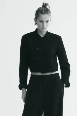 Pantalon chic à jambes larges - Noir