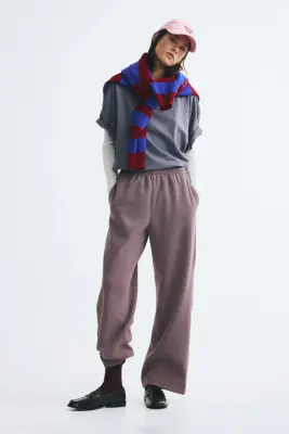 Pantalon en molleton - Violet ancien