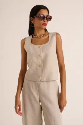 Gilet Marius sable