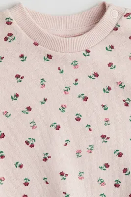 Sweat imprimé - Rose clair/fleuri