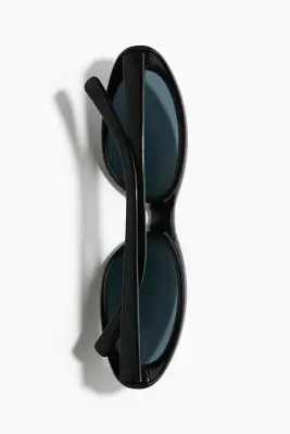 Lunettes de soleil ovales - Noir