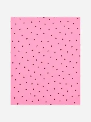 Plaid en mousseline - Rose/Cœurs
