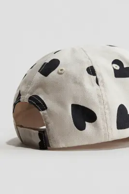 Casquette imprimée en coton - White/Hearts