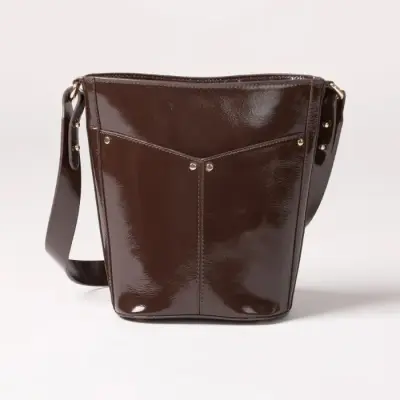 Sac Gabrielle Chocolat Vernis