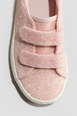 Canvas trainers - Rose clair/pailleté
