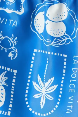 Short de bain imprimé - Bleu/motif
