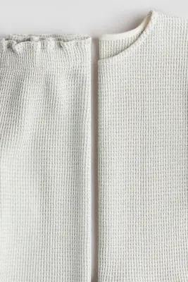 Ensemble 2 pièces en coton gaufré - Beige clair