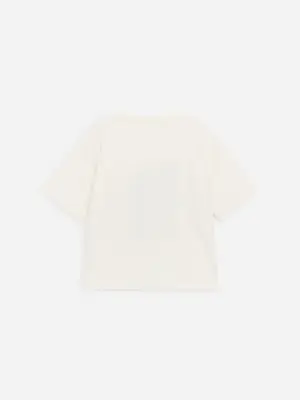 T-shirt oversize - Blanc cassé/Grenouille