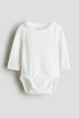 Ensemble 2 pièces en coton - Beige clair/blanc
