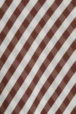Jupe maxi en mousseline - Marron foncé/rayures blanches
