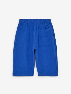 Pantalon en mousseline de coton - Bleu vif