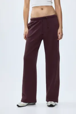 Pantalon jogger ample - Rouge prune