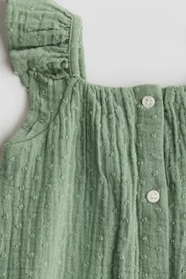 Barboteuse en coton - Vert