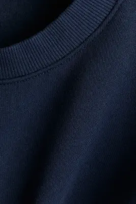 Sweat à l'intérieur brossé - Bleu marine