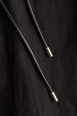 Robe portefeuille avec ceinture à nouer - Noir