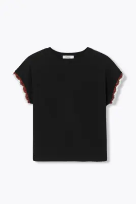 T-shirt à manches fantaisie