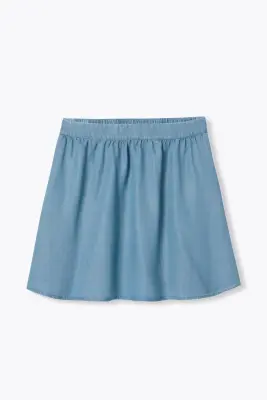 Jupe courte en lyocell Femme