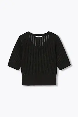 Pull court à paillettes Femme