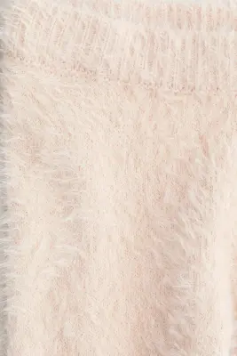 Legging en maille duveteuse - Rose poudré