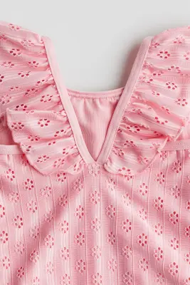 Maillot de bain volanté - Rose