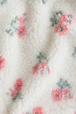 Veste en tissu Teddy bear - Blanc/fleuri