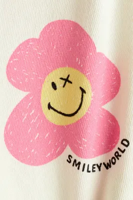 Ensemble imprimé 2 pièces en coton - Crème/SmileyWorld®
