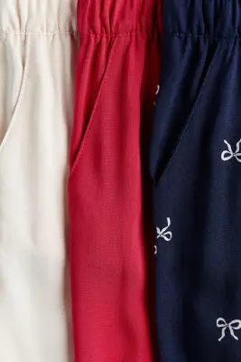 Lot de 3 pantalons jogger - Rouge/bleu foncé