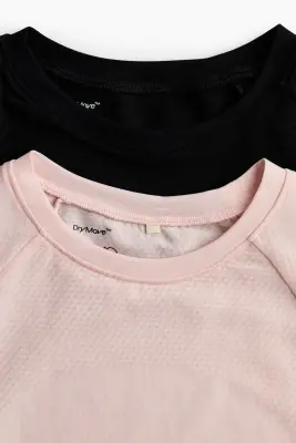 Lot de 2 tops de sport Seamless DryMove™ - Rose clair/noir