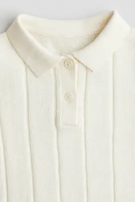 Polo en maille - Crème