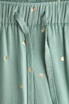 Pantalon jogger tissé - Vert ancien clair/cœurs