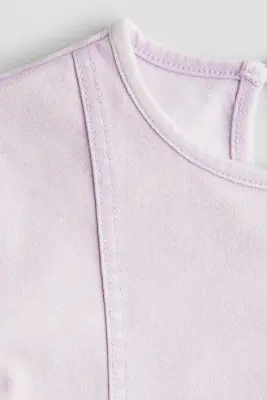 Robe en jersey façon denim - Violet clair