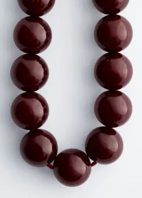 Collier court en perles fantaisie - Bordeaux