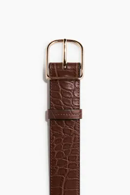 Ceinture - Marron/motif croco