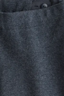 Legging en coton côtelé - Bleu marine
