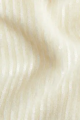 Jupe à sequins en mohair mélangé - Crème