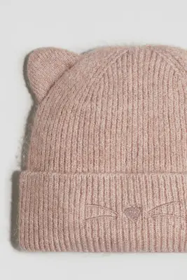 Bonnet scintillant - Rose ancien/moustaches